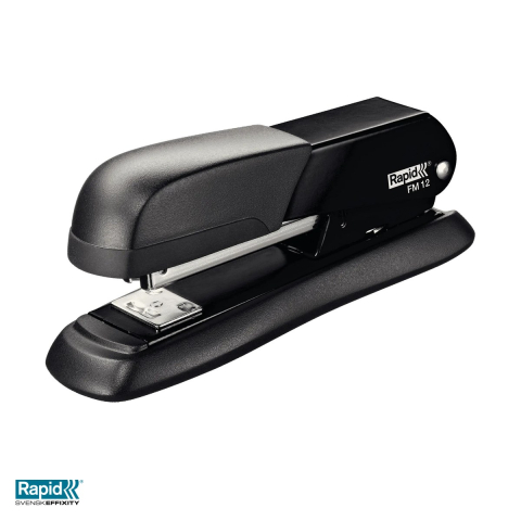 Capsatoare - Capsator metalic Rapid FM12, 25 coli, pentru capse 24/6 si 26/6, 43x56x138 mm, negru