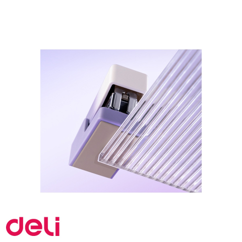 Capsator mini Deli NuSign, violet, capacitate 12 coli, capse 24/6 si 26/6, pentru birou si acasa [4]