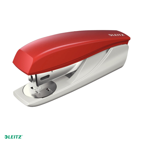 Capsatoare - Capsator plastic Leitz 5501 NeXXt Series, capsare 25 coli, 200 capse P3 incluse, rosu
