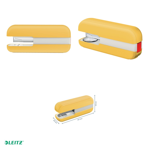 Capsator plastic Leitz Cosy 5567, capsare 30 coli, galben Chihlimbar [5]