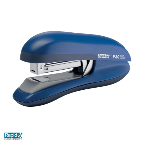 Capsatoare - Capsator Rapid F30 cu capsare plata, 30 coli, pentru capse 24/6 si 26/6, albastru