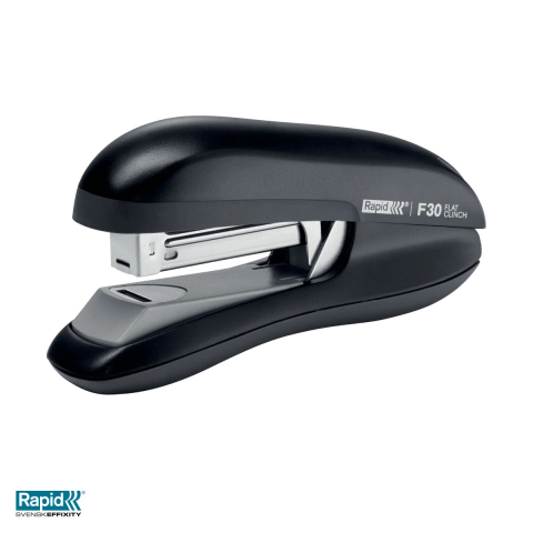Capsatoare - Capsator Rapid F30 cu capsare plata, 30 coli, pentru capse 24/6 si 26/6, negru