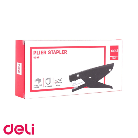 Capsator tip cleste Deli, 30 coli, capse 24/6, pentru birou si uz general [3]