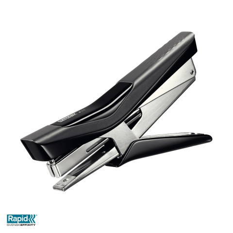 Capsatoare - Capsator tip cleste Rapid Fixativ F11, 15 coli, pentru capse nr. 10, 92x29x172 mm, negru