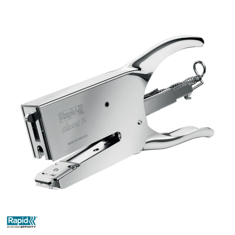 Capsatoare - Capsator tip cleste Rapid K1, 50 coli, pentru capse 24/6 si 26/6, argintiu
