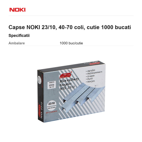 Capse NOKI 23/10, 40-70 coli, cutie 1000 bucati [2]