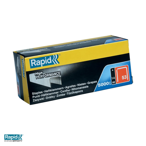 Capse pentru capsator - Capse Rapid 53/14 din fir galvanizat, cutie 5000 bucati