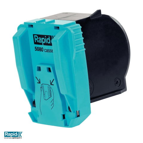 Birotica papetarie - Capse Rapid pentru capsatorul electric Supreme 5080E, 80 coli, caseta 5000 bucati
