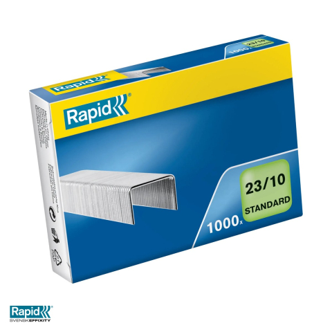 Capse pentru capsator - Capse Rapid Standard 23/10, 40-70 coli, cutie 1000 bucati