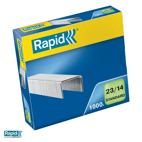 Birotica papetarie - Capse Rapid Standard 23/14, 80-110 coli, cutie 1000 bucati