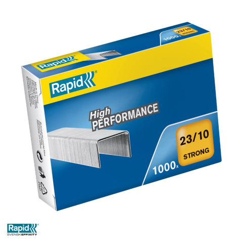 Capse pentru capsator - Capse Rapid Strong 23/10, 40-70 coli, cutie 1000 bucati