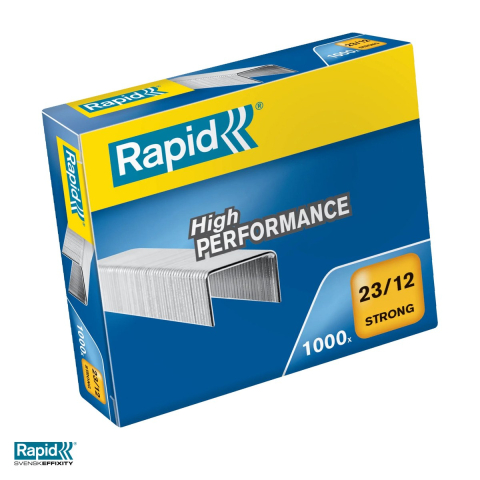Capse pentru capsator - Capse Rapid Strong 23/12, 60-90 coli, cutie 1000 bucati