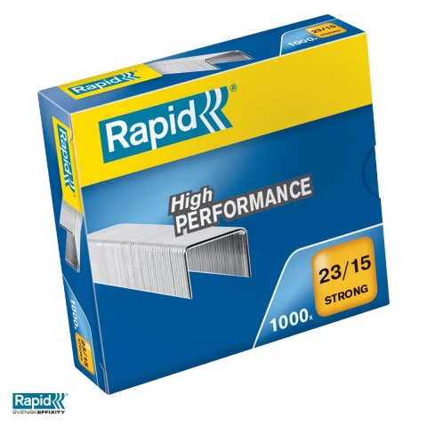 Capse pentru capsator - Capse Rapid Strong 23/15, 80-120 coli, cutie 1000 bucati
