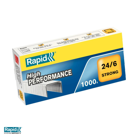 Capse pentru capsator - Capse Rapid Strong 24/6, 30 coli, cutie 1000 bucati