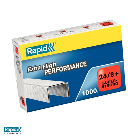 Capse pentru capsator - Capse Rapid Super Strong 24/8, 50 coli, cutie 1000 bucati