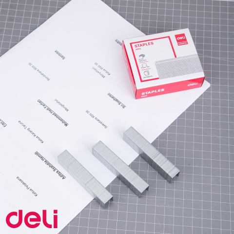 Capse zincate 23/23 Deli, metal rezistent, capacitate pana la 210 coli, cutie 1000 bucati [3]