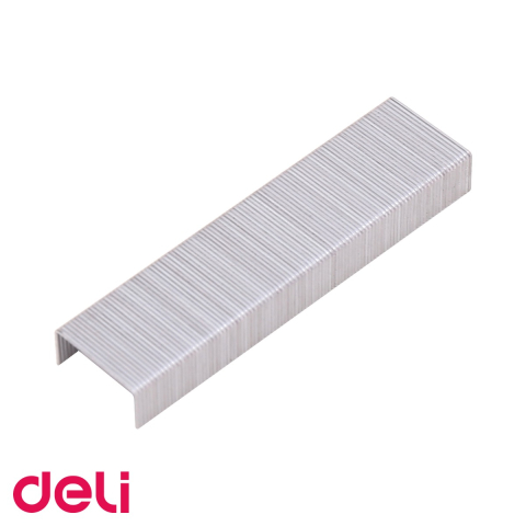 Capse zincate 26/6 Deli, metal rezistent, pentru capsatoare standard, 1000 bucati per cutie [3]