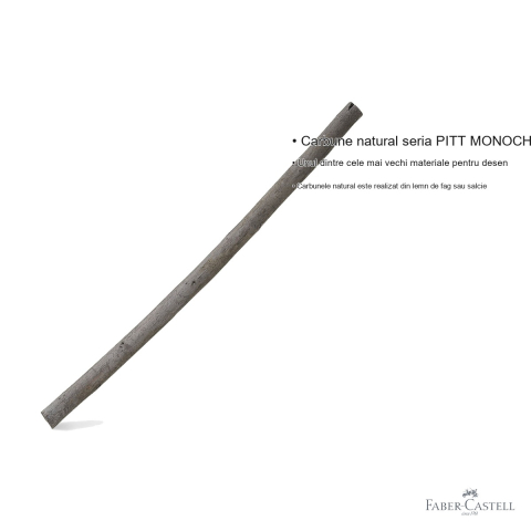 Carbune natural Faber-Castell Pitt Monochrome, diametru 5-8mm, pentru desen artistic [2]