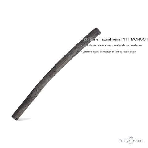 Carbune natural Faber-Castell Pitt Monochrome, diametru 6-11mm, pentru desen artistic [2]