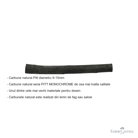 Carbune natural Faber-Castell Pitt Monochrome, diametru 9-15mm, pentru desen artistic [1]