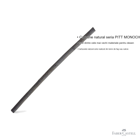 Carbune natural pentru desen Faber-Castell Pitt Monochrome, diametru 3-6mm, baton pentru schite si umbre [2]