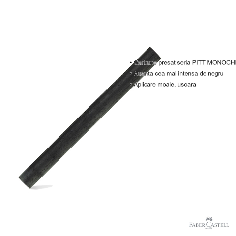 Carbune presat Faber-Castell Pitt Monochrome Extra Soft, negru intens, pentru suprafete mari [2]