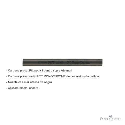 Carbune presat Faber-Castell Pitt Monochrome, grad soft, pentru suprafete mari [1]