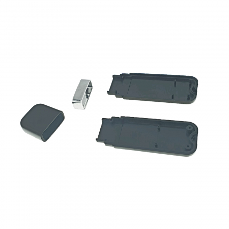 Carcasa USB-03PB, pentru memorie USB, cu capac, din plastic, neagra [3]