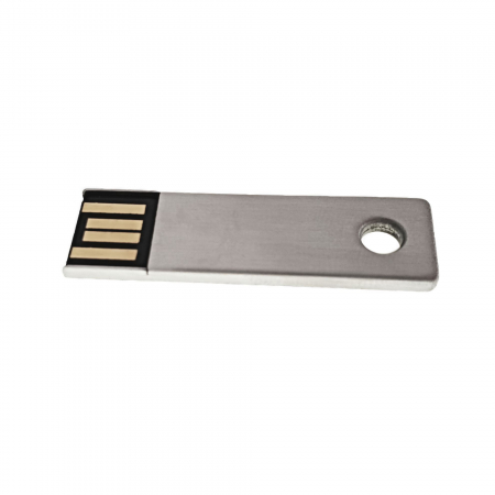 Carcasa USB-04 , pentru memorie USB, din metal, argintie [2]