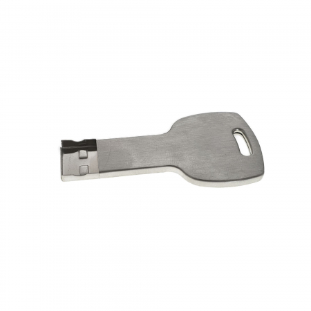 Carcasa USB-05, pentru memorie USB, tip cheie metalica, argintie [1]