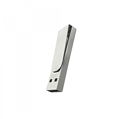 Accesorii memorii USB - Carcasa USB-06 , pentru memorie USB, din metal, cu clip, argintie