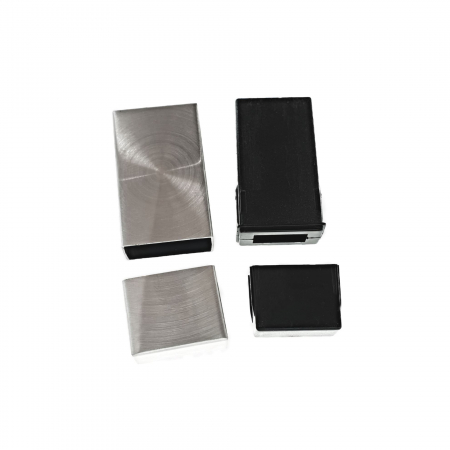 Carcasa USB-07 , pentru memorie USB, din metal si plastic in interior, cu capac, argintie [1]