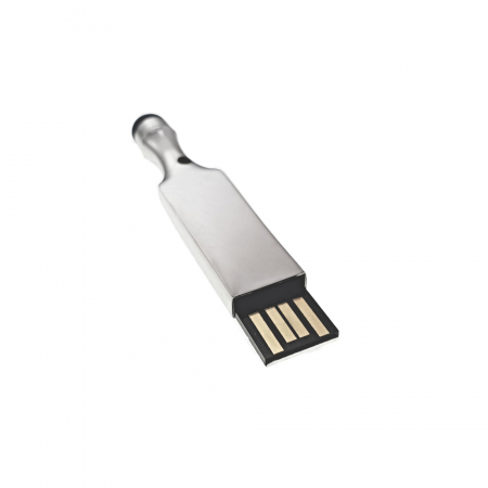 Carcasa USB-08 , pentru memorie USB, din metal , cu stylus pen, argintie [2]