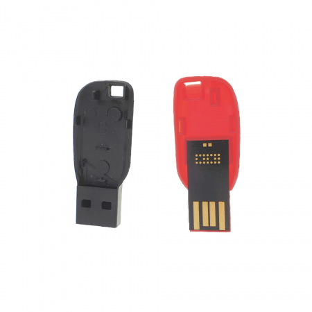 Carcasa USB-14 , pentru memorie USB, din plastic, rosu si negru [4]