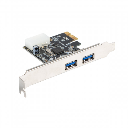 Adaptoare diverse - Card de extensie PCI Express la 2 x USB 3.1, Lanberg 41816, cu suport Low Profile
