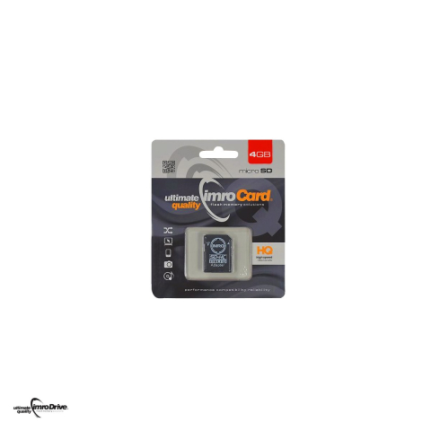 Medii de stocare - Card de memorie Imro 4GB microSDHC clasa 10, cu adaptor SD
