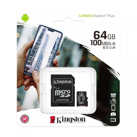 Medii de stocare - Card de memorie Kingston Select Plus MicroSD, 64GB, Class 10, UHS-I