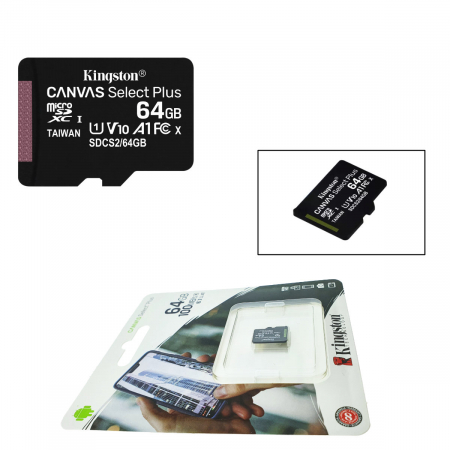 Card de memorie MicroSD, Kingston Canvas Select Plus, 64GB, UHS-I, 100MB/s, fara adaptor SD [1]