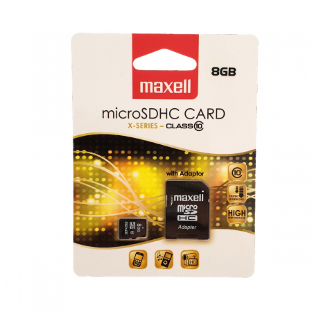 Carduri memorie - Card Maxell microSDHC 8 Gb clasa 10 cu adaptor X-SERIES