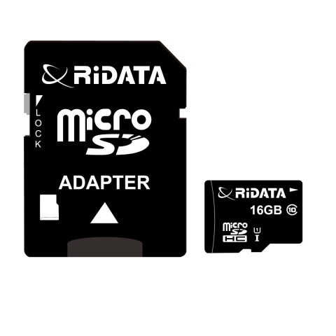 Card memorie 16GB microSDHC UHS-I U1, RiDATA Flash Memory, cu adaptor SD, clasa 10 [1]