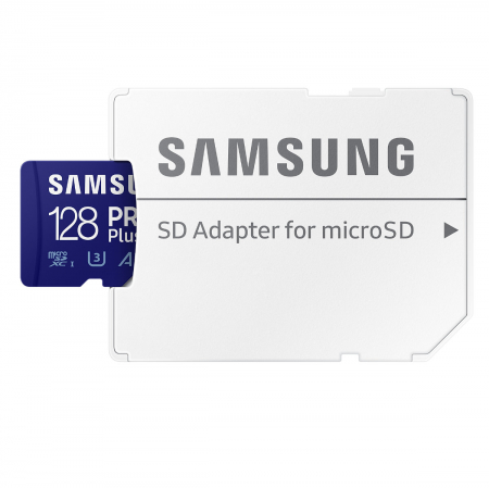 Card microSDXC 128 Gb, Samsung Pro Plus, U3, A2, V30, 160/120/Mb/s, cu adaptor [1]