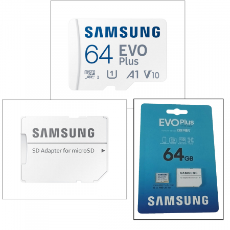 Card microSDXC 64 Gb, Samsung Evo Plus, U1, A1, V10, 130Mb/s, cu adaptor [2]