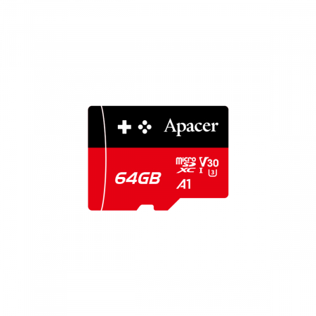 Medii de stocare - Card microSDXC 64 GB, UHS-I, U3, V30, Apacer A1 Gaming, fara adaptor