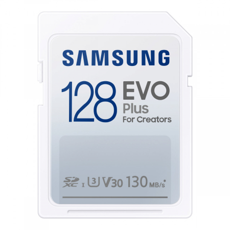 Carduri 128 Gb - Card SDXC 128 Gb, Samsung Evo Plus for Creators, U3, V30, 130Mb/s