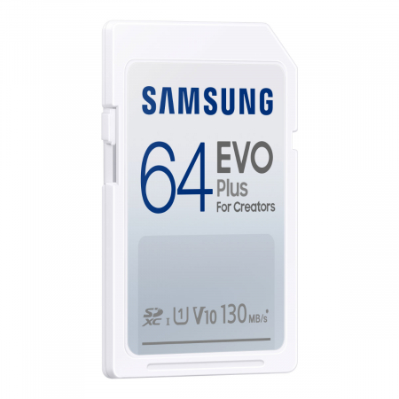Medii de stocare - Card SDXC 64 Gb, Samsung Evo Plus for Creators, U1, V10, 130Mb/s