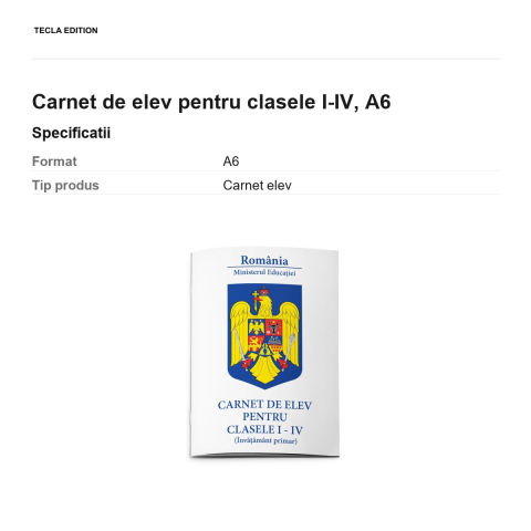 Carnet de elev pentru clasele I-IV, A6 [2]