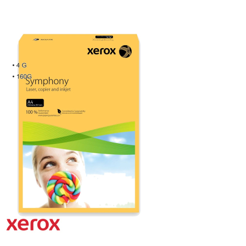 Carton copiator colorat Xerox Symphony, galben mid, A4, 160 g/mp, 250 coli/top, pentru imprimante si copiatoare [2]