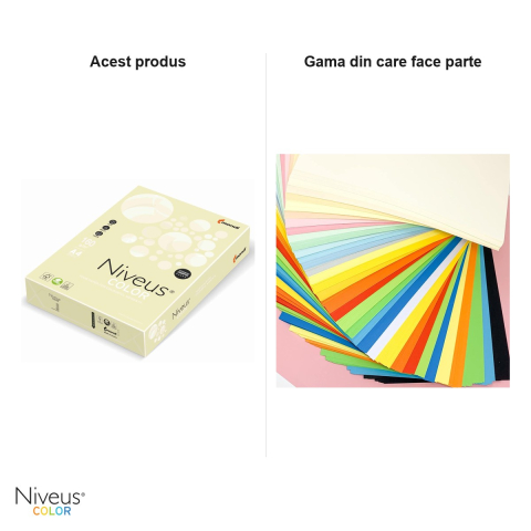 Carton copiator Niveus BE66 A4, galben vanilie pal, 160 g/mp, 250 coli [4]