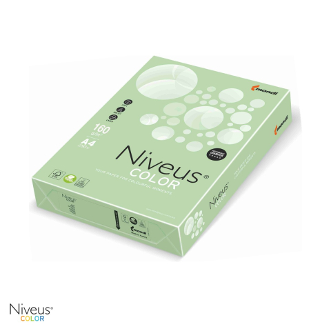 Hartie copiator - Carton copiator Niveus MG28 A4, verde deschis pal, 160 g/mp, 250 coli