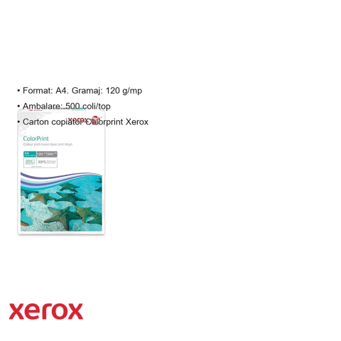 Carton copiator Xerox Colorprint A4, gramaj 120 g/mp, alb intens, 500 coli/top, compatibil laser, inkjet si copiatoare [2]
